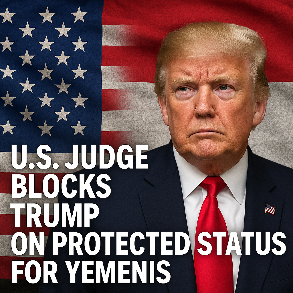 Illustration of US Judge Blocks Trump on Protected Status for Yemenis