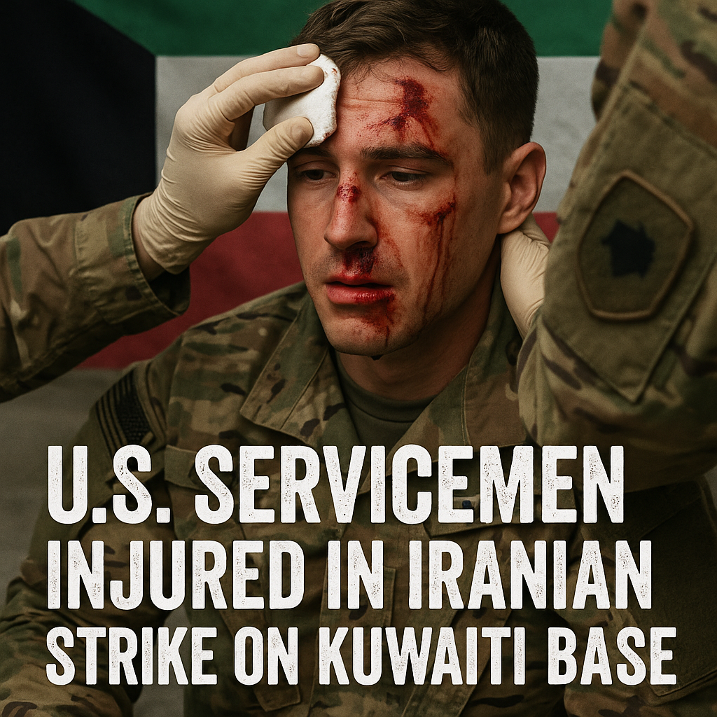 Illustration of US Servicemen Injured in Iranian Strike on Kuwaiti Base
