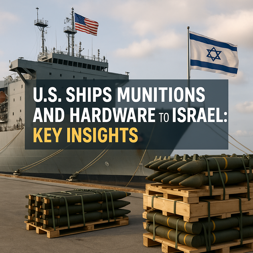Illustration of US Ships Munitions and Hardware to Israel: Key Insights