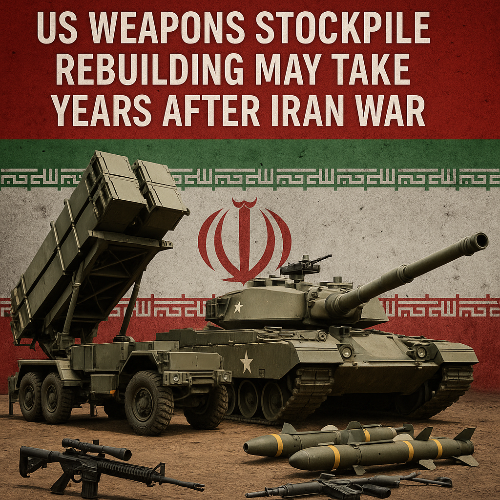 Illustration of US Weapons Stockpile Rebuilding May Take Years After Iran War