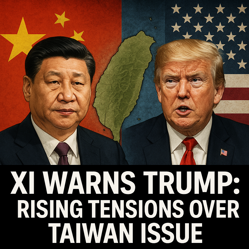 Illustration of Xi Warns Trump: Rising Tensions Over Taiwan Issues