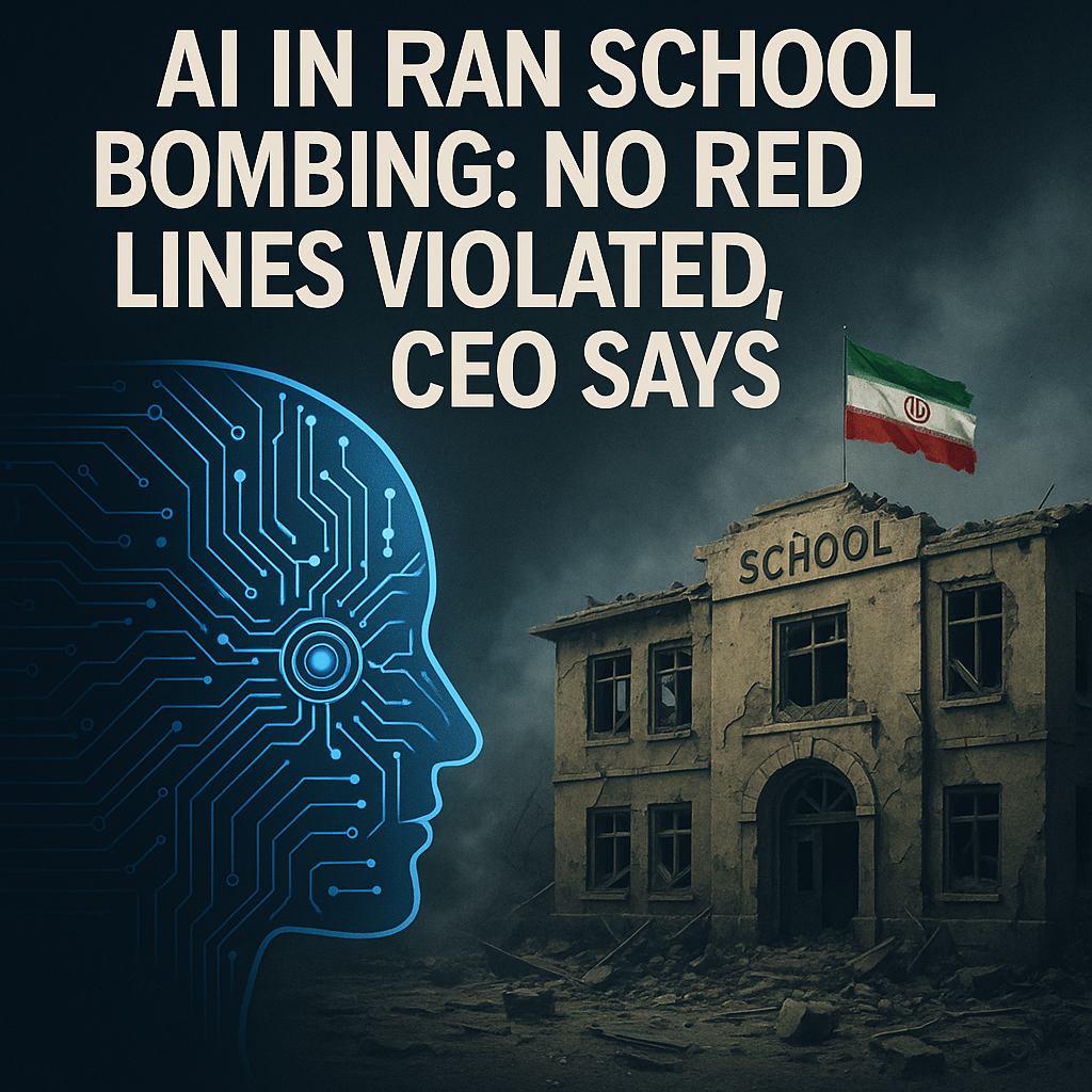 Illustration of AI in Iran School Bombing: No Red Lines Violated, CEO Says