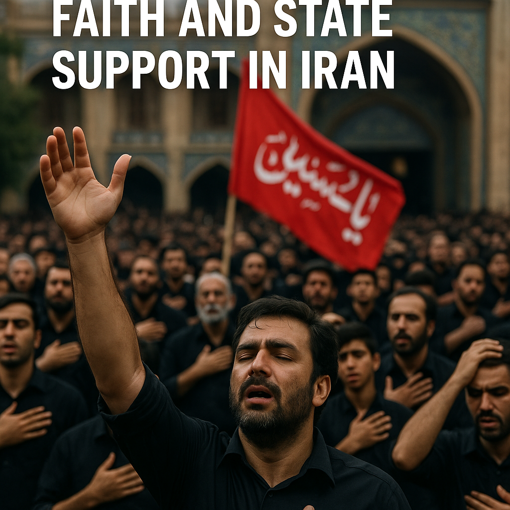 Illustration of Ashura Ceremonies: Faith and State Support in Iran
