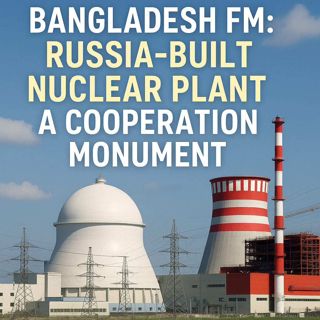Illustration of Bangladesh FM: Russia-Built Nuclear Plant a Cooperation Monument