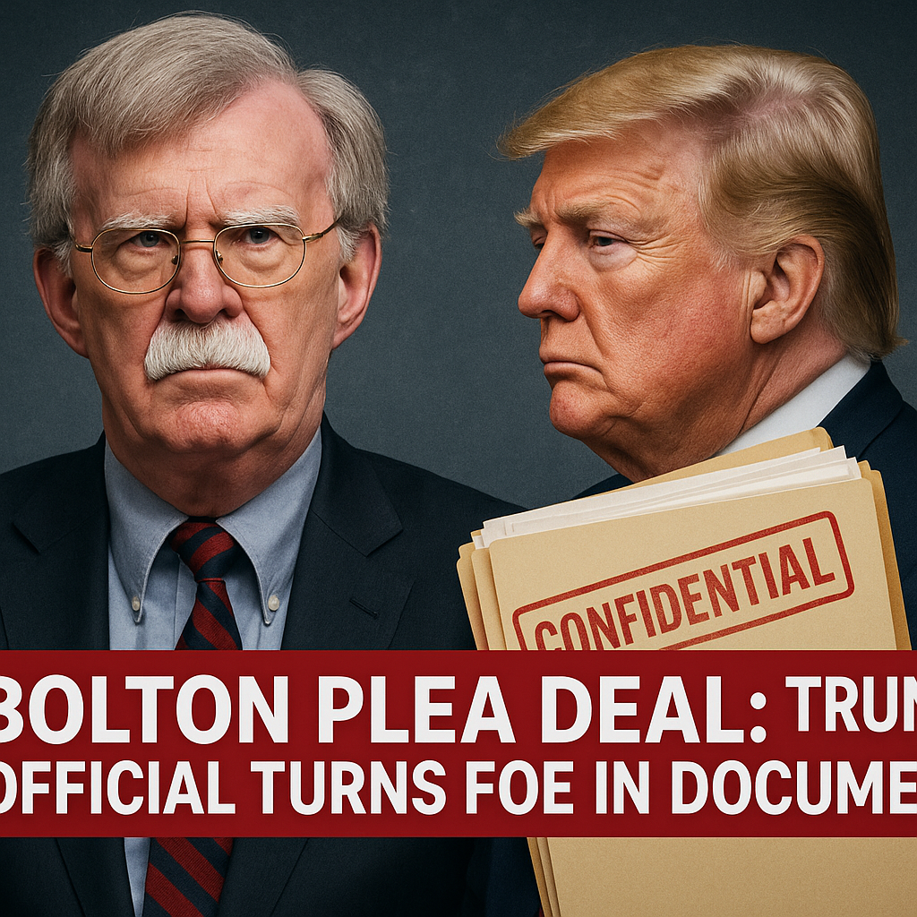 Illustration of Bolton Plea Deal: Trump Official Turns Foe in Documents Case