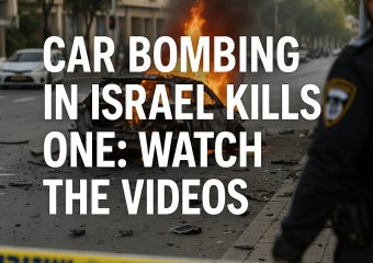 Illustration of Car Bombing in Israel Kills One: Watch the Videos