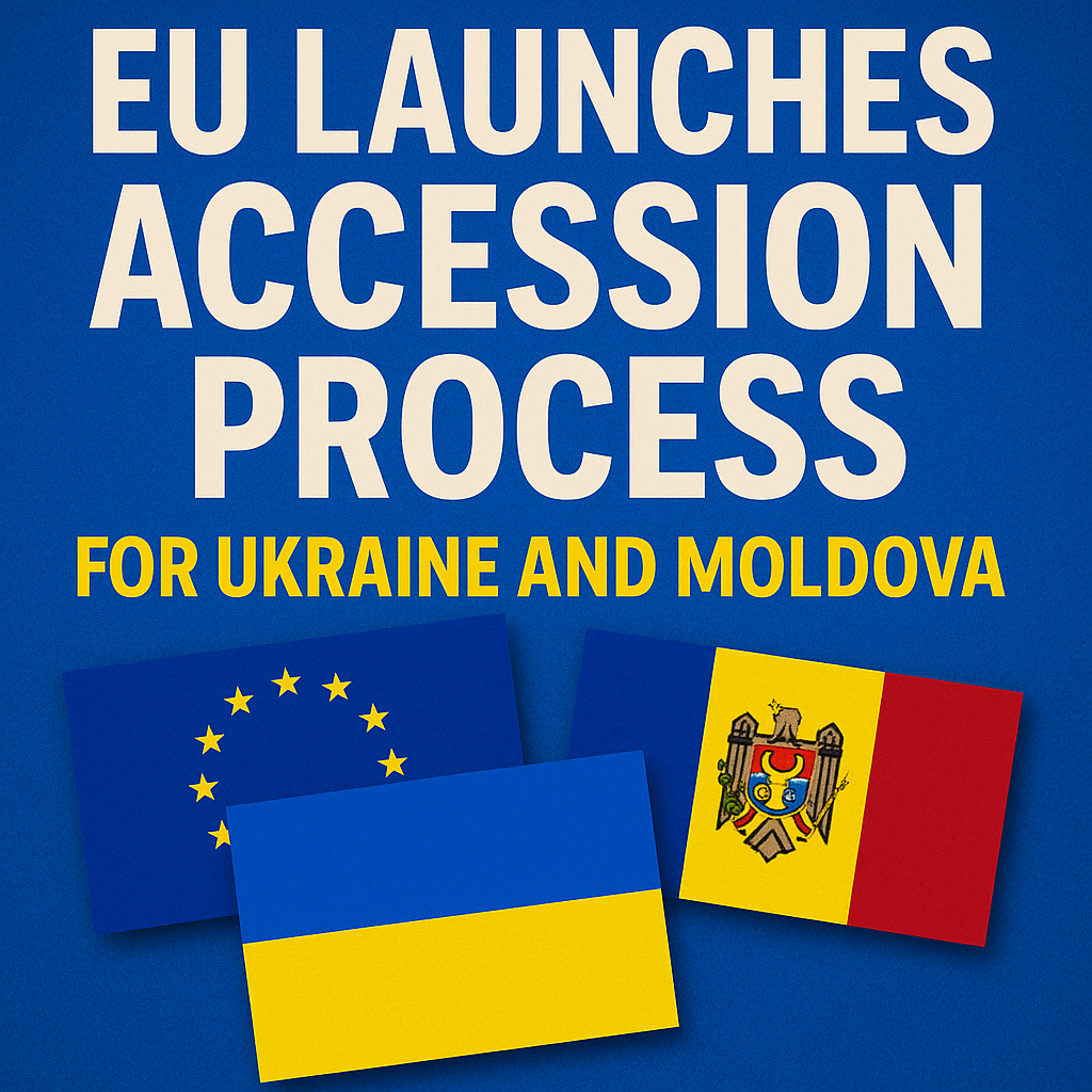 Illustration of EU Launches Accession Process for Ukraine and Moldova