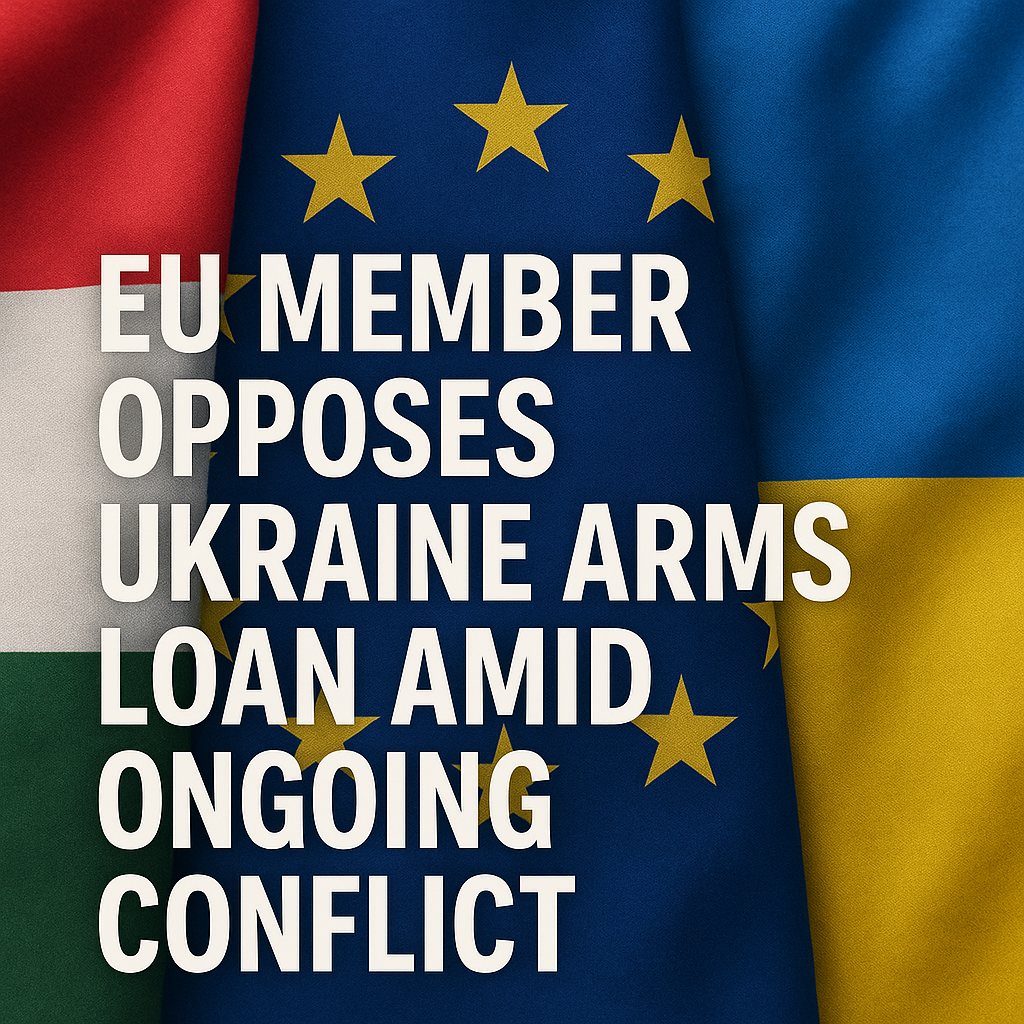 Illustration of EU Member Opposes Ukraine Arms Loan Amid Ongoing Conflict