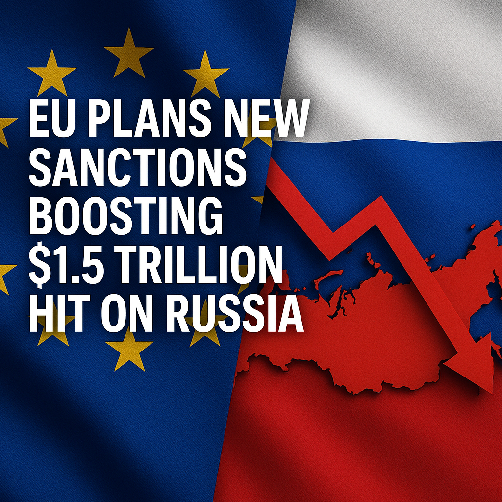 Illustration of EU Plans New Sanctions Boosting $1.5 Trillion Hit on Russia