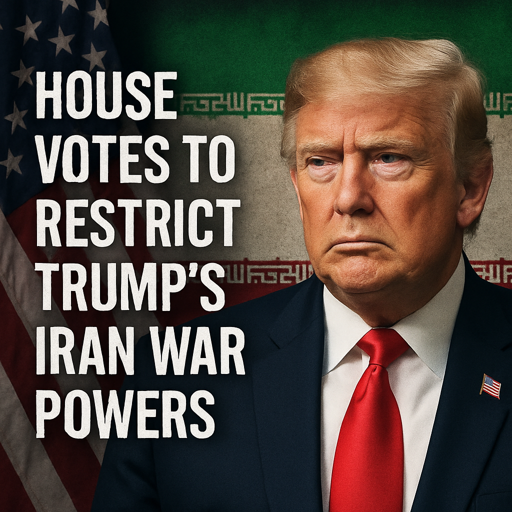 Illustration of House Votes to Restrict Trump's Iran War Powers