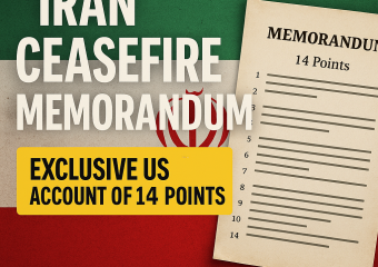 Illustration of Iran Ceasefire Memorandum: Exclusive US Account of 14 Points