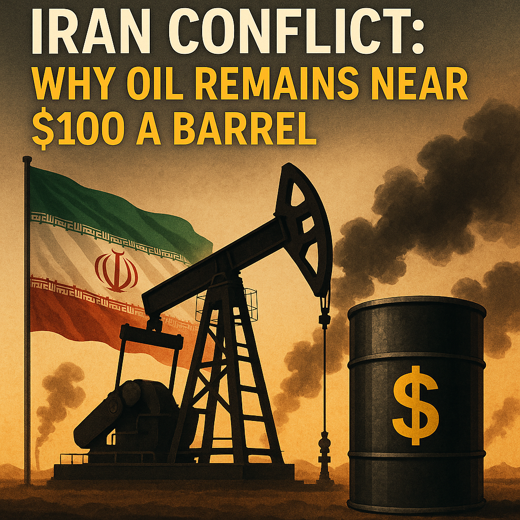 Illustration of Iran Conflict: Why Oil Remains Near $100 a Barrel