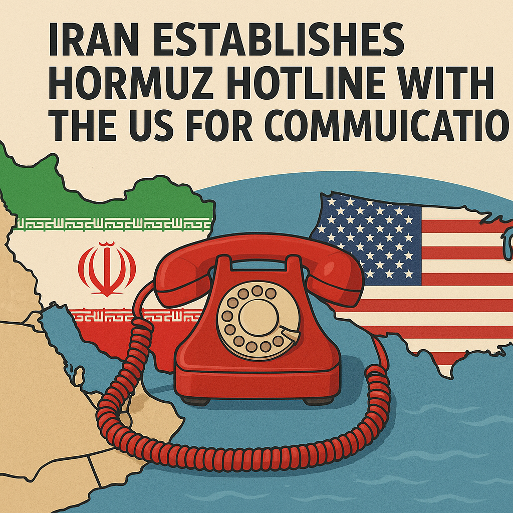 Illustration of Iran Establishes Hormuz Hotline with the US for Communication