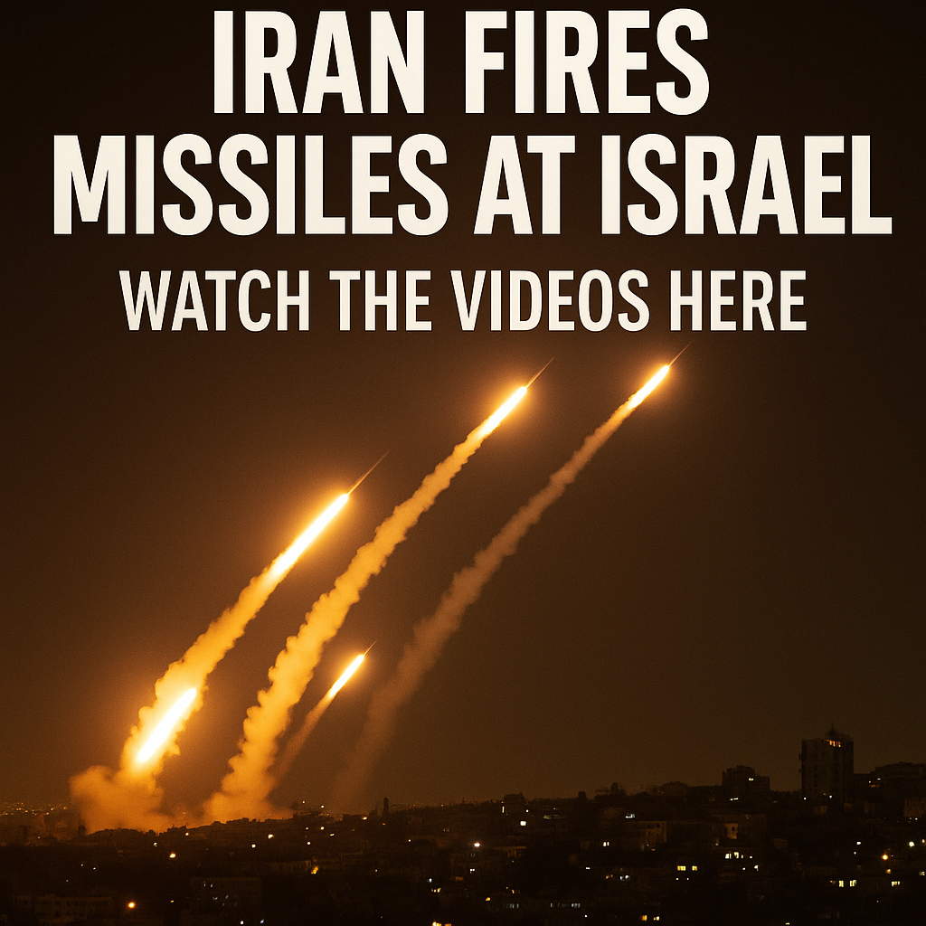 Illustration of Iran Fires Missiles at Israel: Watch the Videos Here