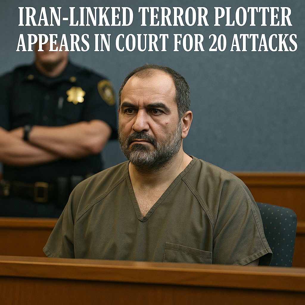 Illustration of Iran-linked Terror Plotter Appears in Court for 20 Attacks