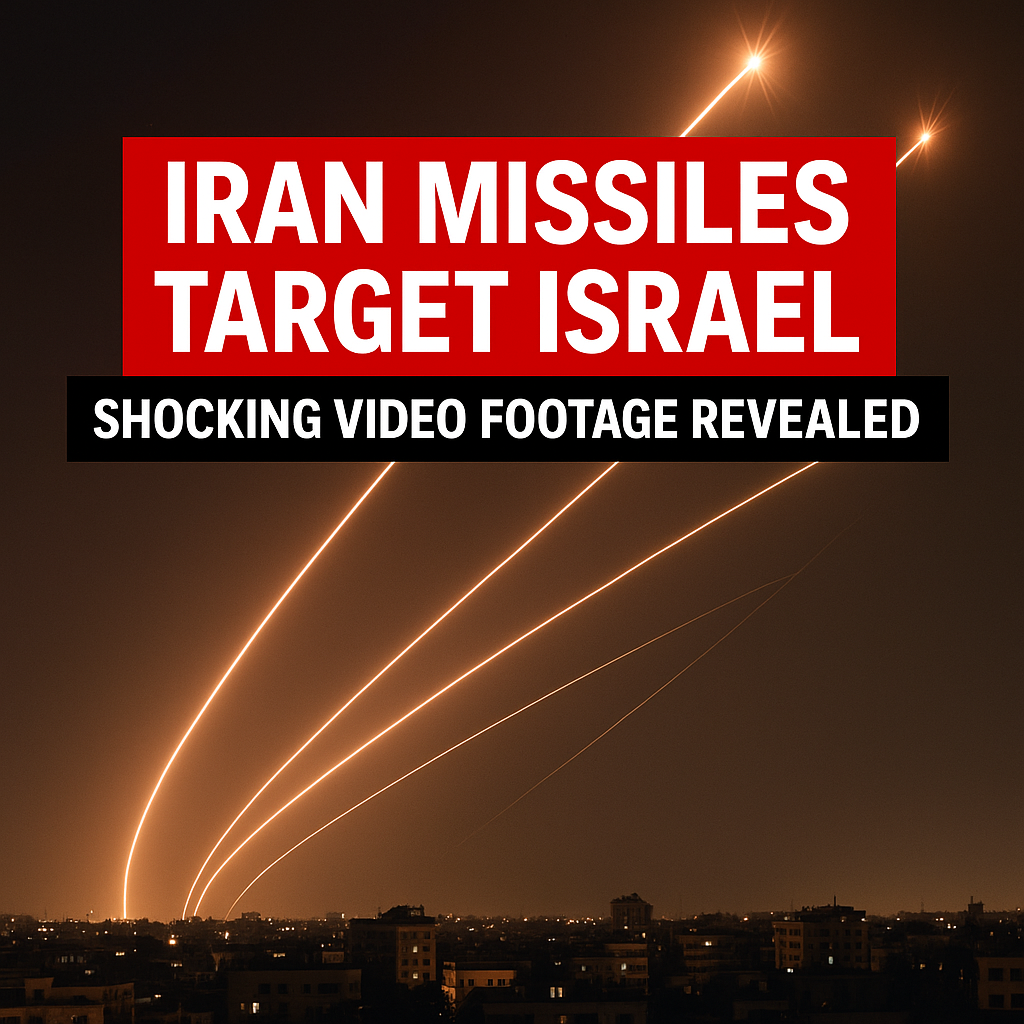 Illustration of Iran Missiles Target Israel: Shocking Video Footage Revealed