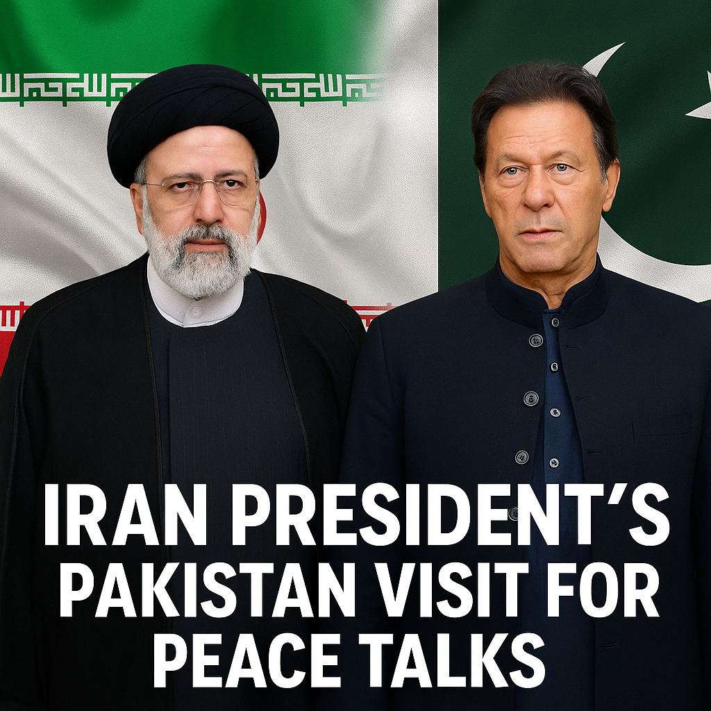 Illustration of Iran President's Pakistan Visit for Peace Talks