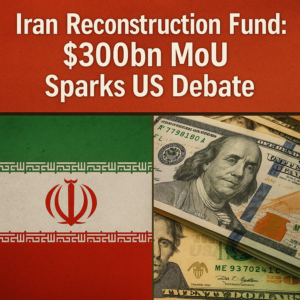 Illustration of Iran Reconstruction Fund: $300bn MoU Sparks US Debate