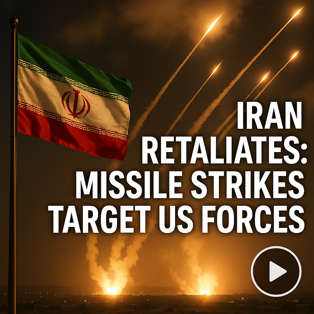 Illustration of Iran Retaliates: Missile Strikes Target US Forces (VIDEO)
