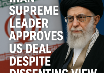 Illustration of Iran Supreme Leader Approves US Deal Despite Dissenting View
