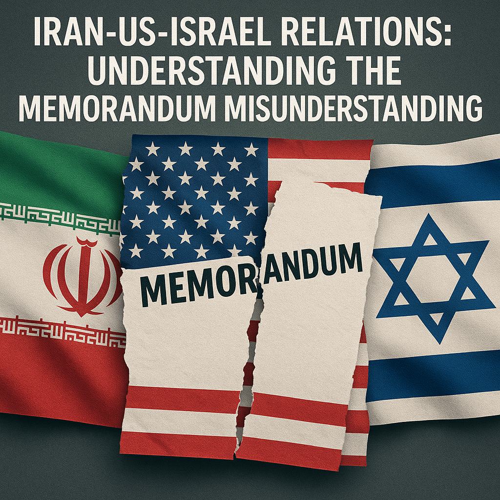Illustration of Iran-US-Israel Relations: Understanding the Memorandum Misunderstanding