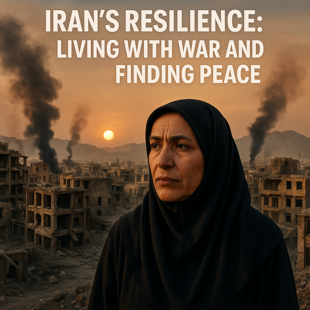Illustration of Iran’s Resilience: Living with War and Finding Peace