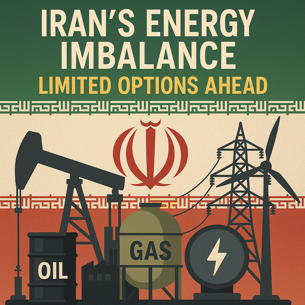 Illustration of Iran's Energy Imbalance: Limited Options Ahead