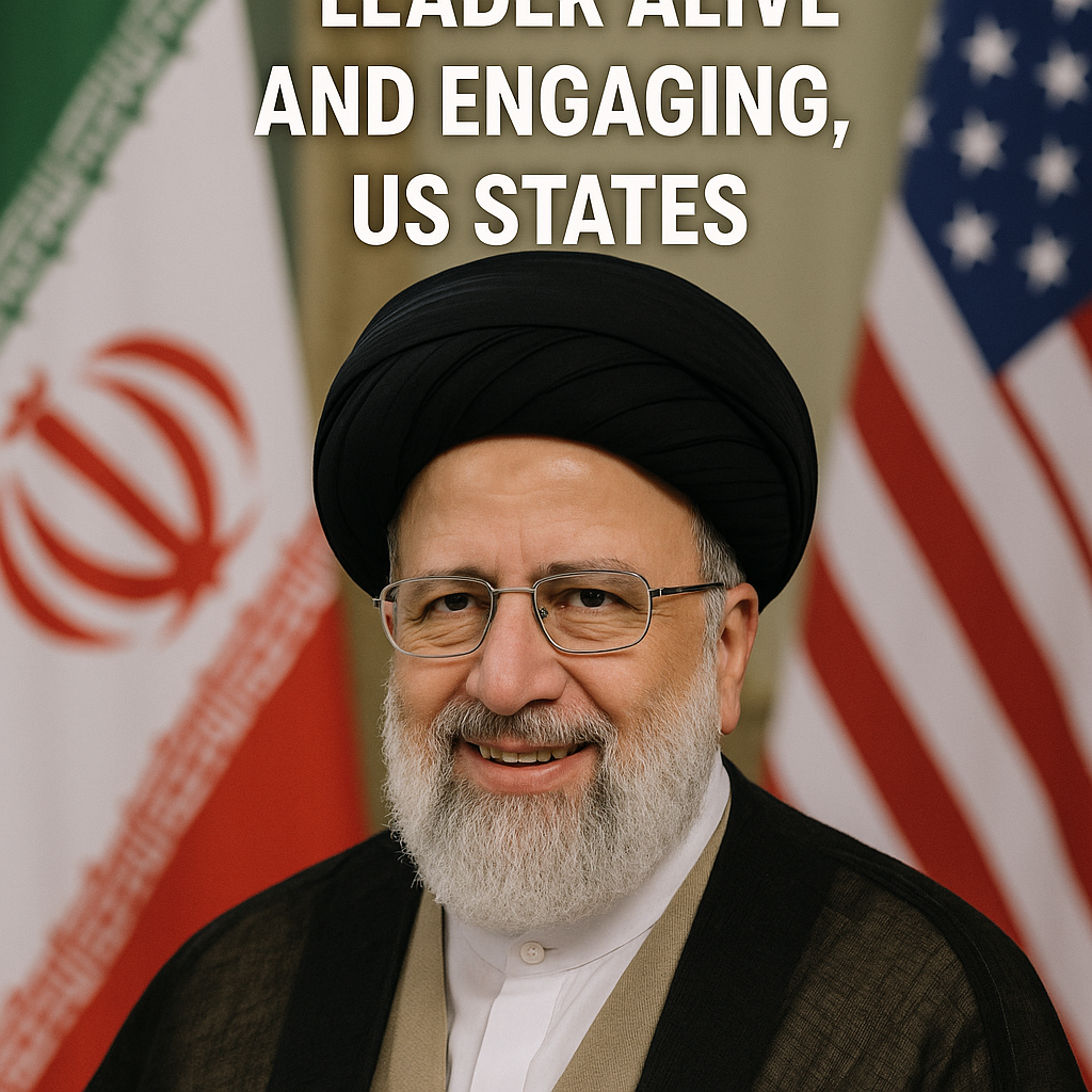 Illustration of Iran's New Supreme Leader Alive and Engaging, US States