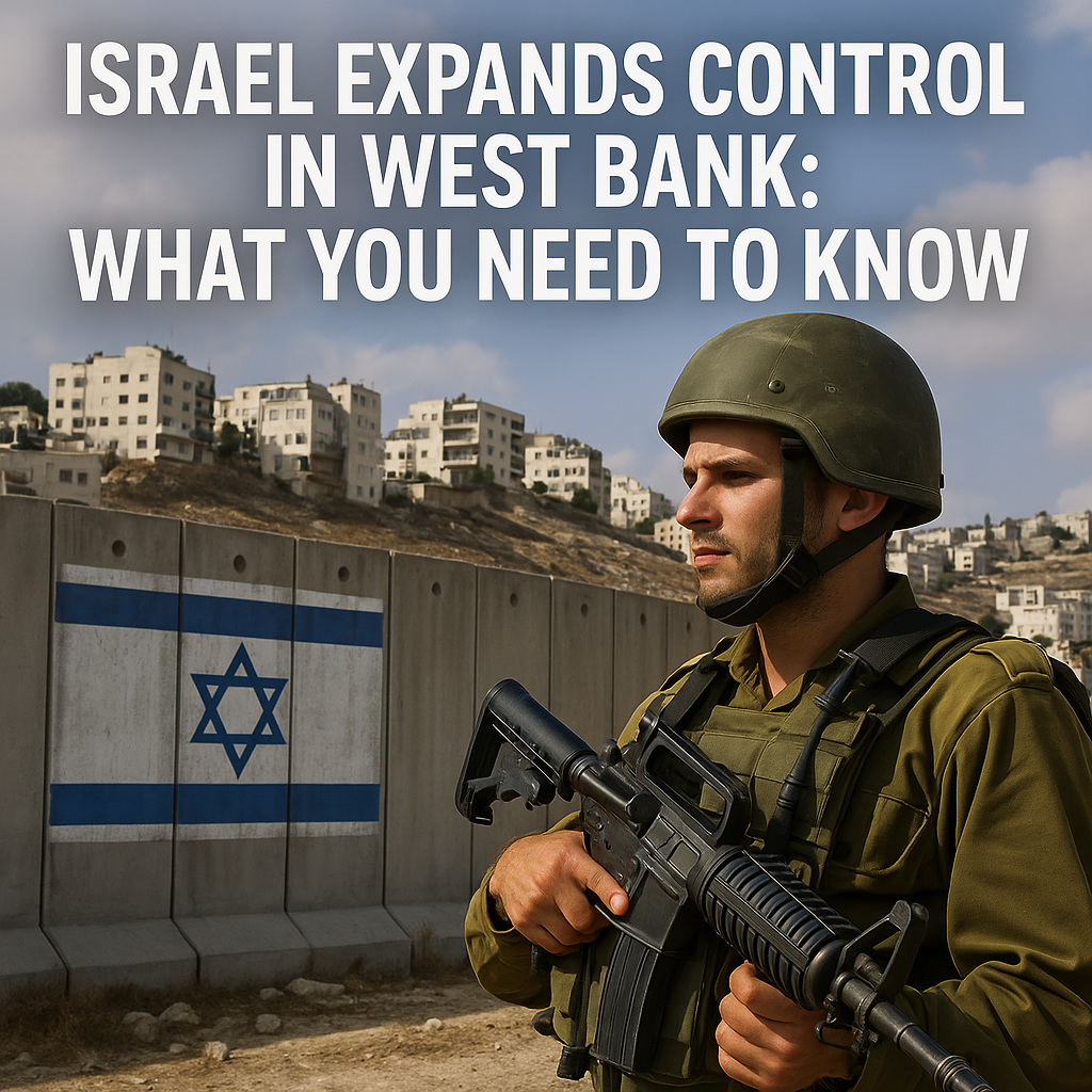 Illustration of Israel Expands Control in West Bank: What You Need to Know