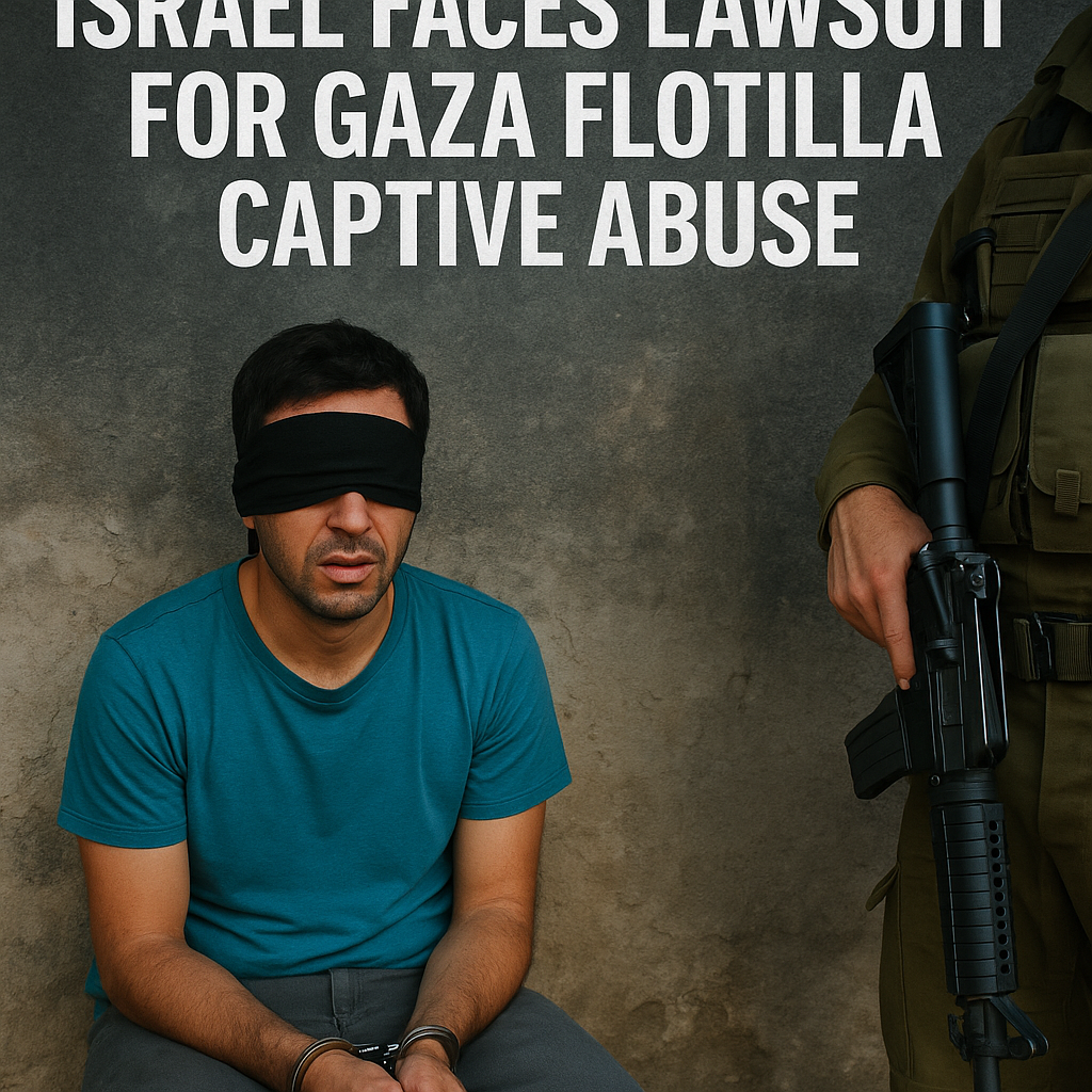 Illustration of Israel Faces Lawsuit for Gaza Flotilla Captive Abuse