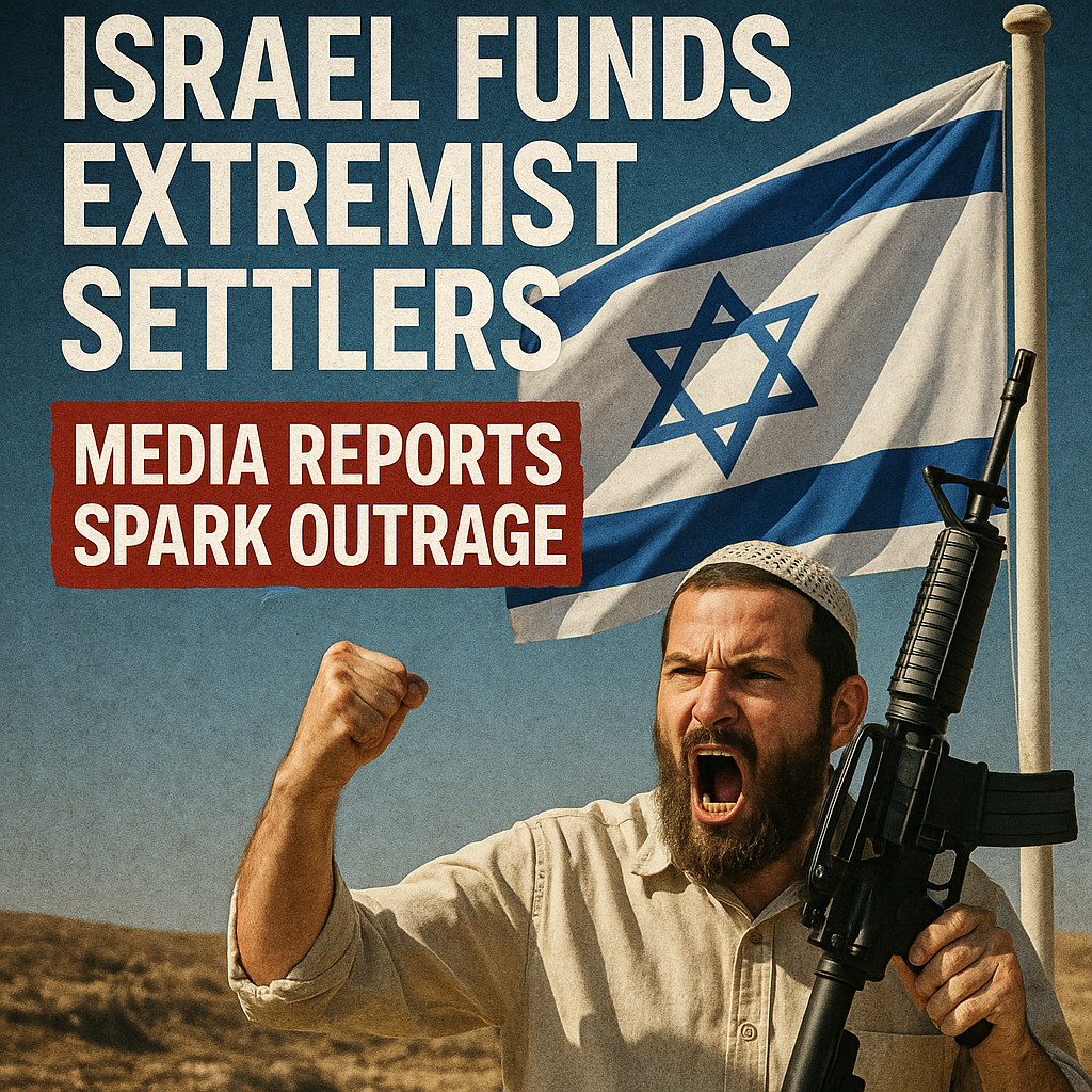 Illustration of Israel Funds Extremist Settlers: Media Reports Spark Outrage