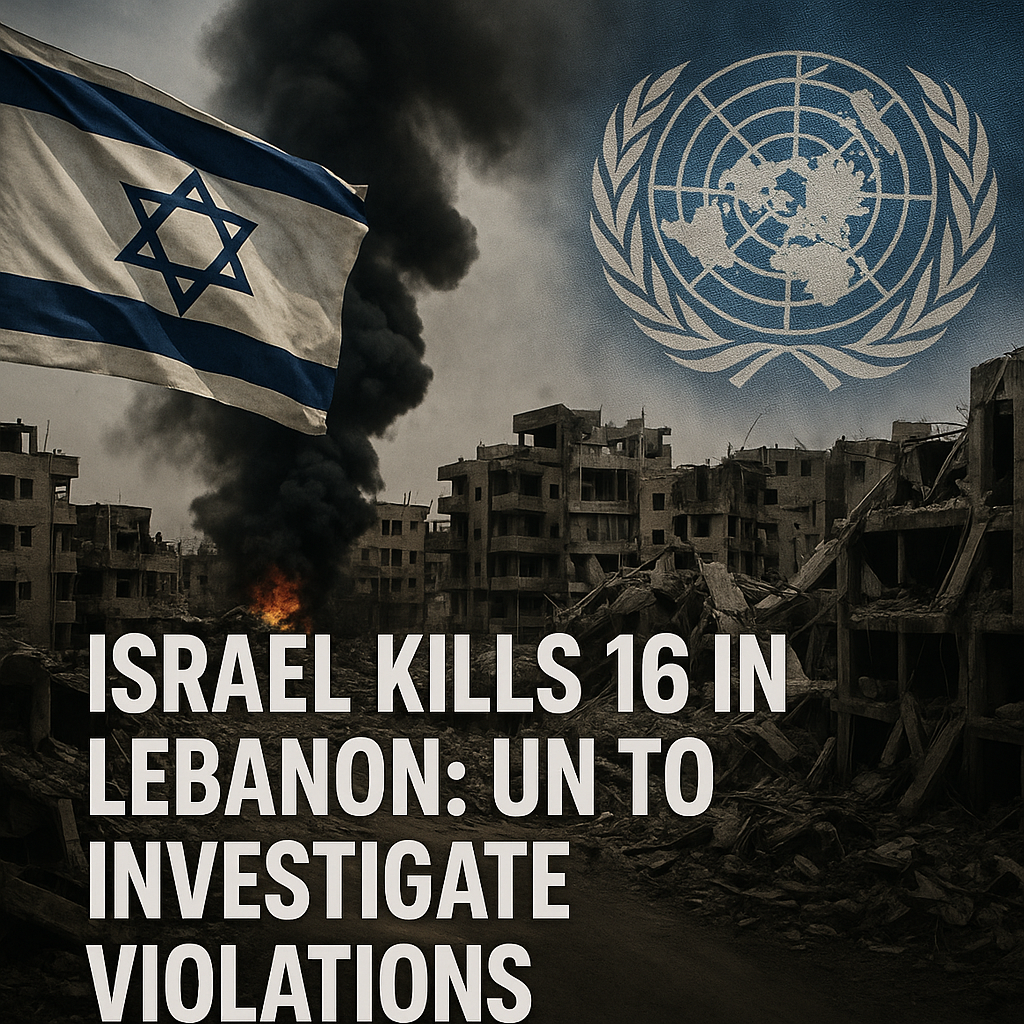 Illustration of Israel Kills 16 in Lebanon: UN to Investigate Violations
