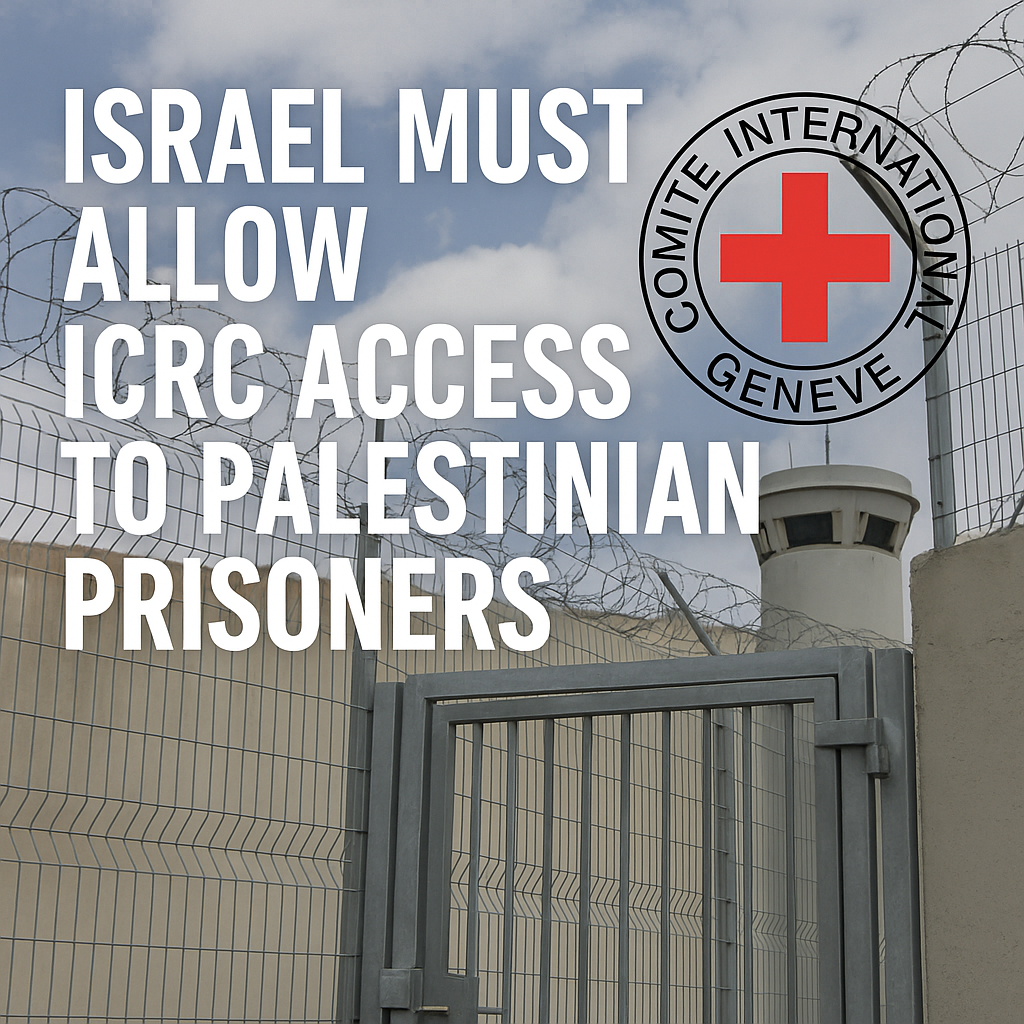 Illustration of Israel Must Allow ICRC Access to Palestinian Prisoners