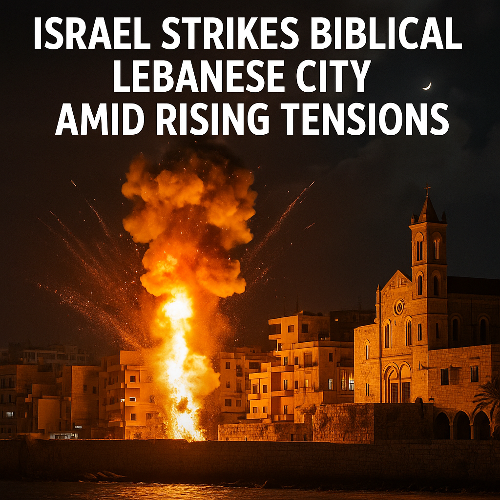 Illustration of Israel Strikes Biblical Lebanese City Amid Rising Tensions