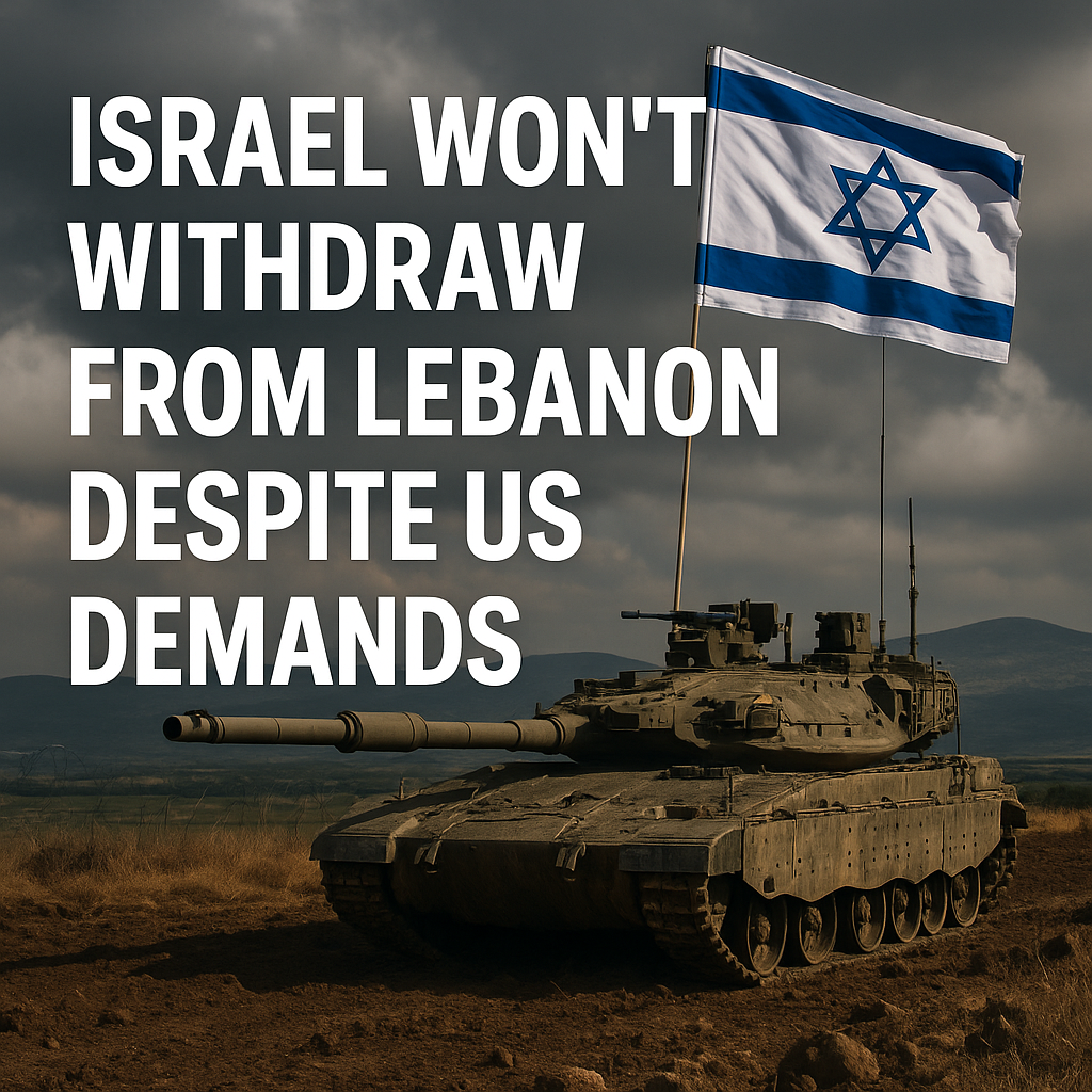 Illustration of Israel Won't Withdraw from Lebanon Despite US Demands