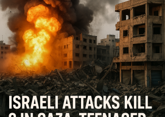 Illustration of Israeli Attacks Kill 8 in Gaza, Teenager in West Bank