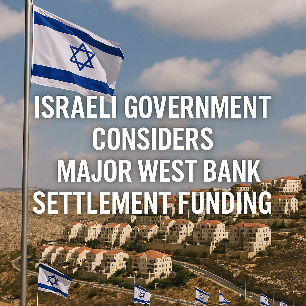 Illustration of Israeli Government Considers Major West Bank Settlement Funding