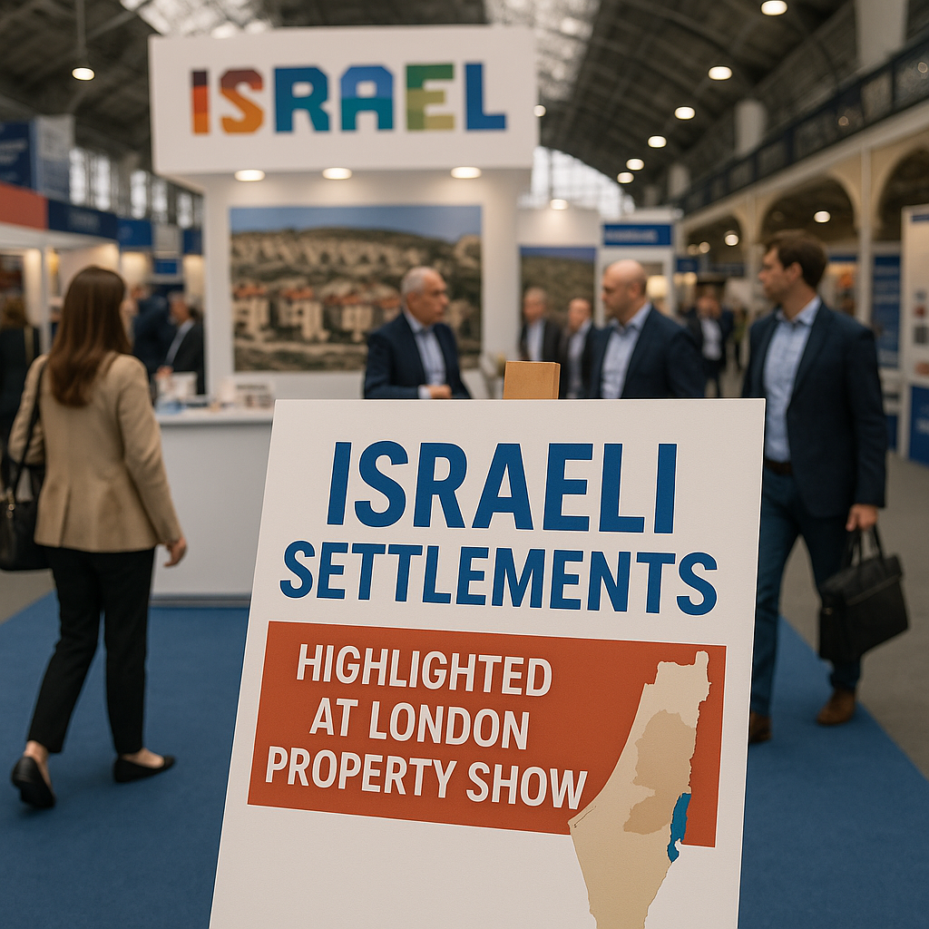 Illustration of Israeli Settlements Highlighted at London Property Show