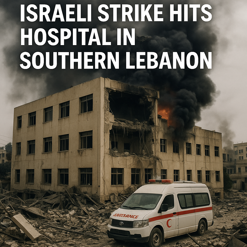 Illustration of Israeli Strike Hits Hospital in Southern Lebanon