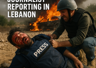 Illustration of Israeli Strike Hits Journalist Reporting in Lebanon