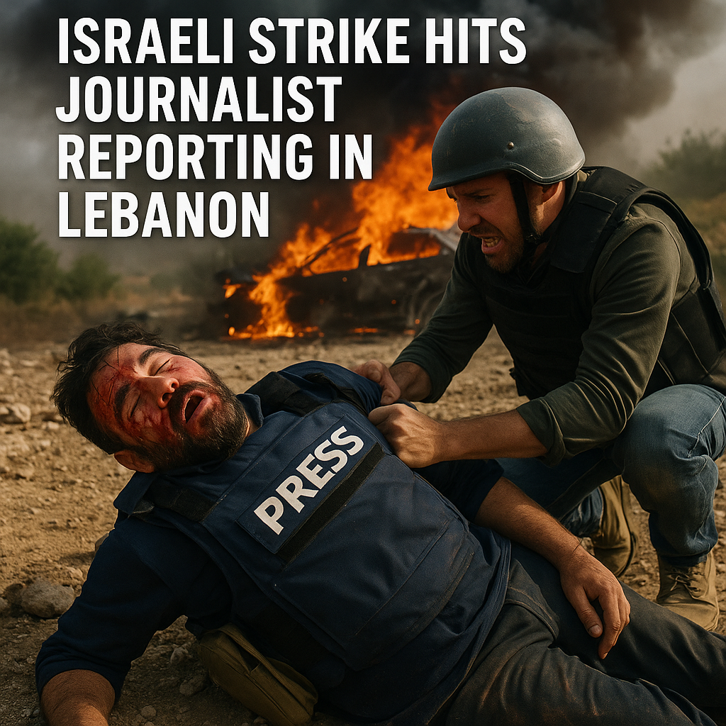 Illustration of Israeli Strike Hits Journalist Reporting in Lebanon