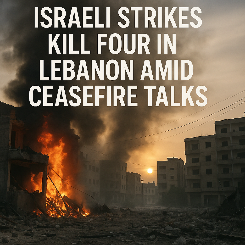 Illustration of Israeli Strikes Kill Four in Lebanon Amid Ceasefire Talks