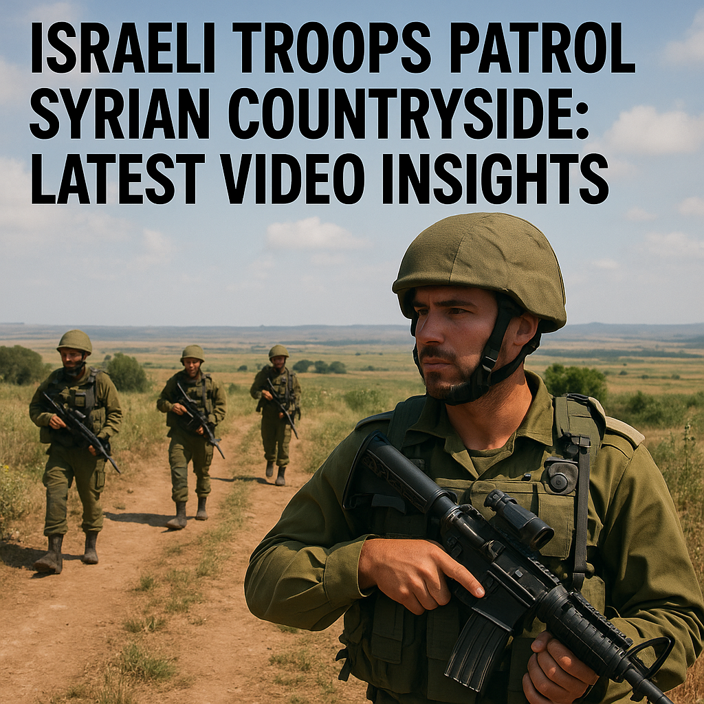 Illustration of Israeli Troops Patrol Syrian Countryside: Latest Video Insights