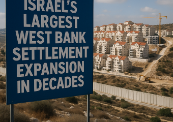 Illustration of Israel's Largest West Bank Settlement Expansion in Decades
