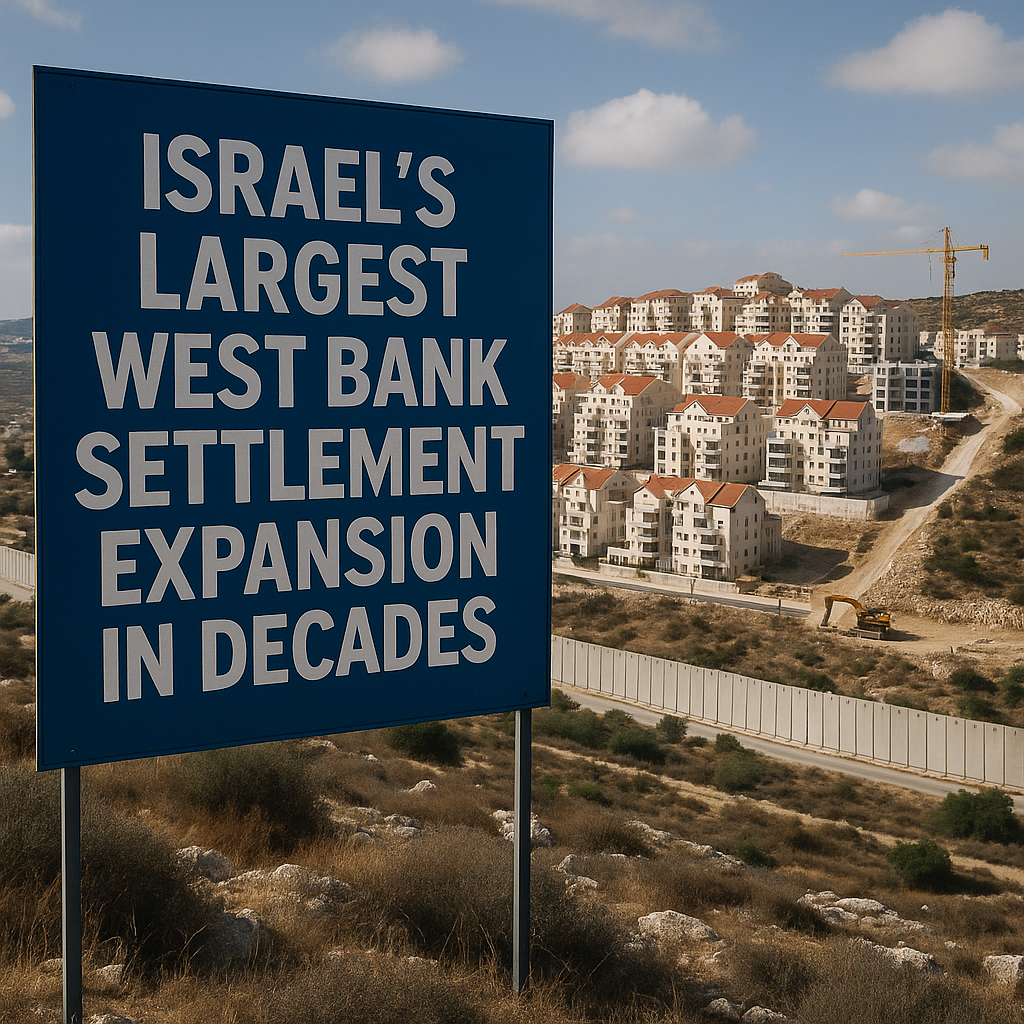 Illustration of Israel's Largest West Bank Settlement Expansion in Decades