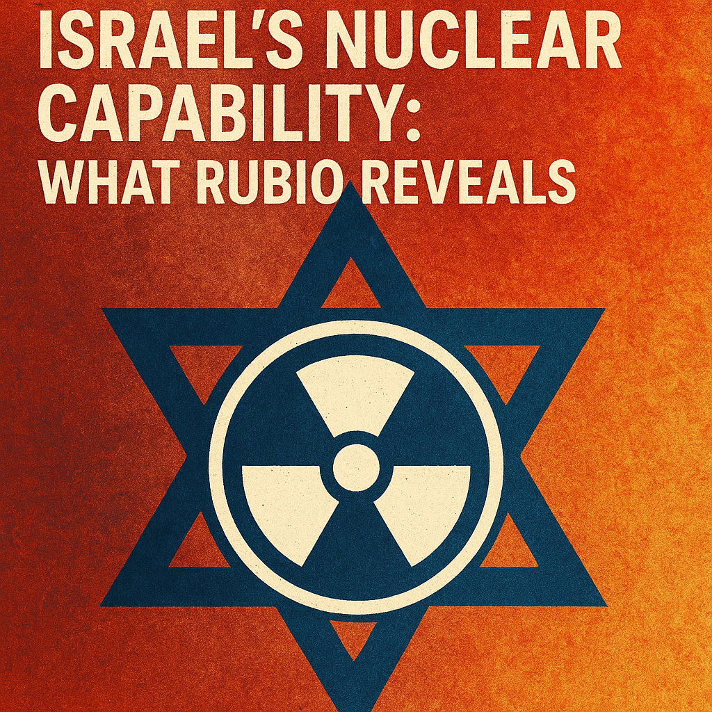Illustration of Israel's Nuclear Capability: What Rubio Reveals