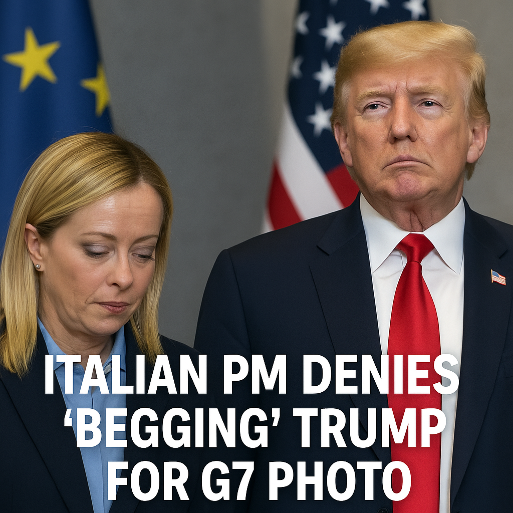 Illustration of Italian PM Denies 'Begging' Trump for G7 Photo