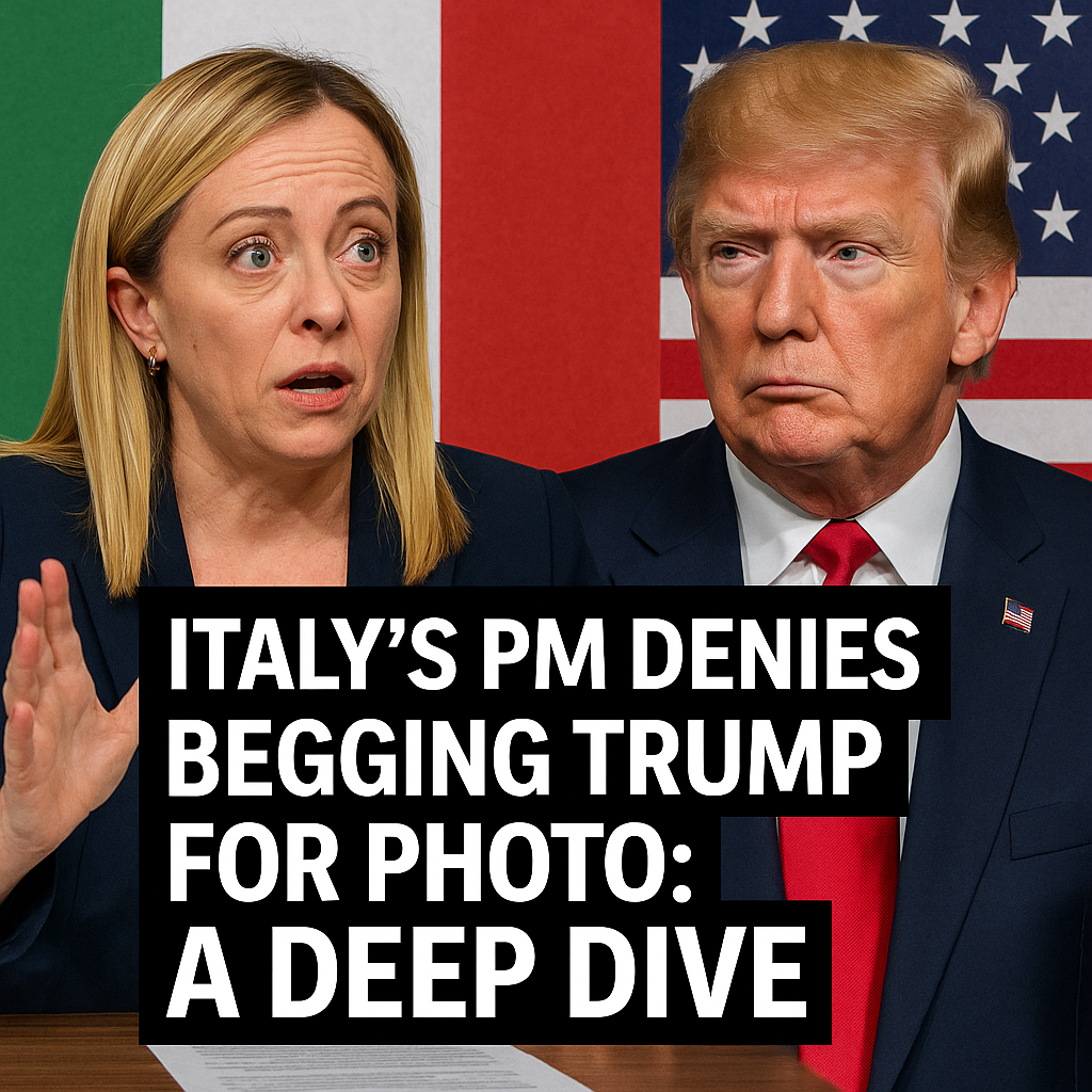 Illustration of Italy's PM Denies Begging Trump for Photo: A Deep Dive