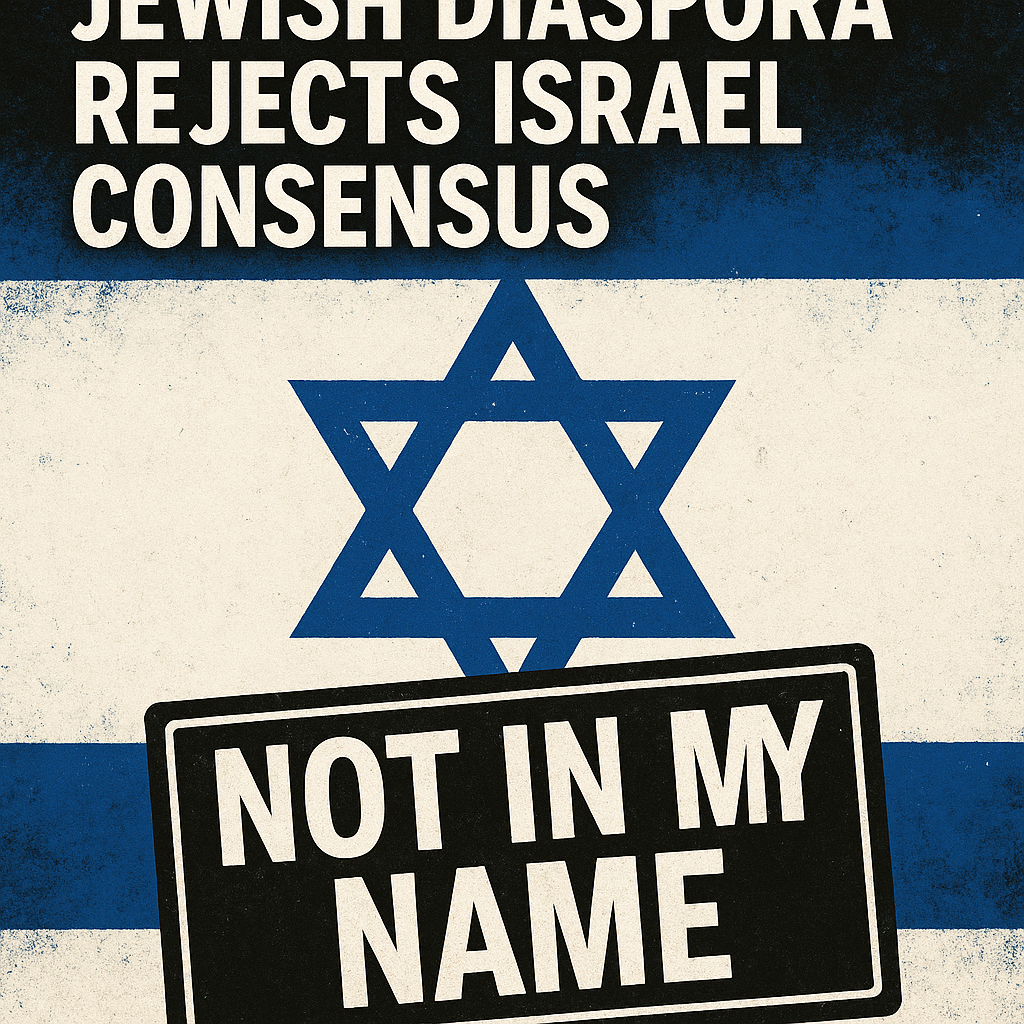 Illustration of Jewish Diaspora Rejects Israel Consensus: 'Not in My Name'