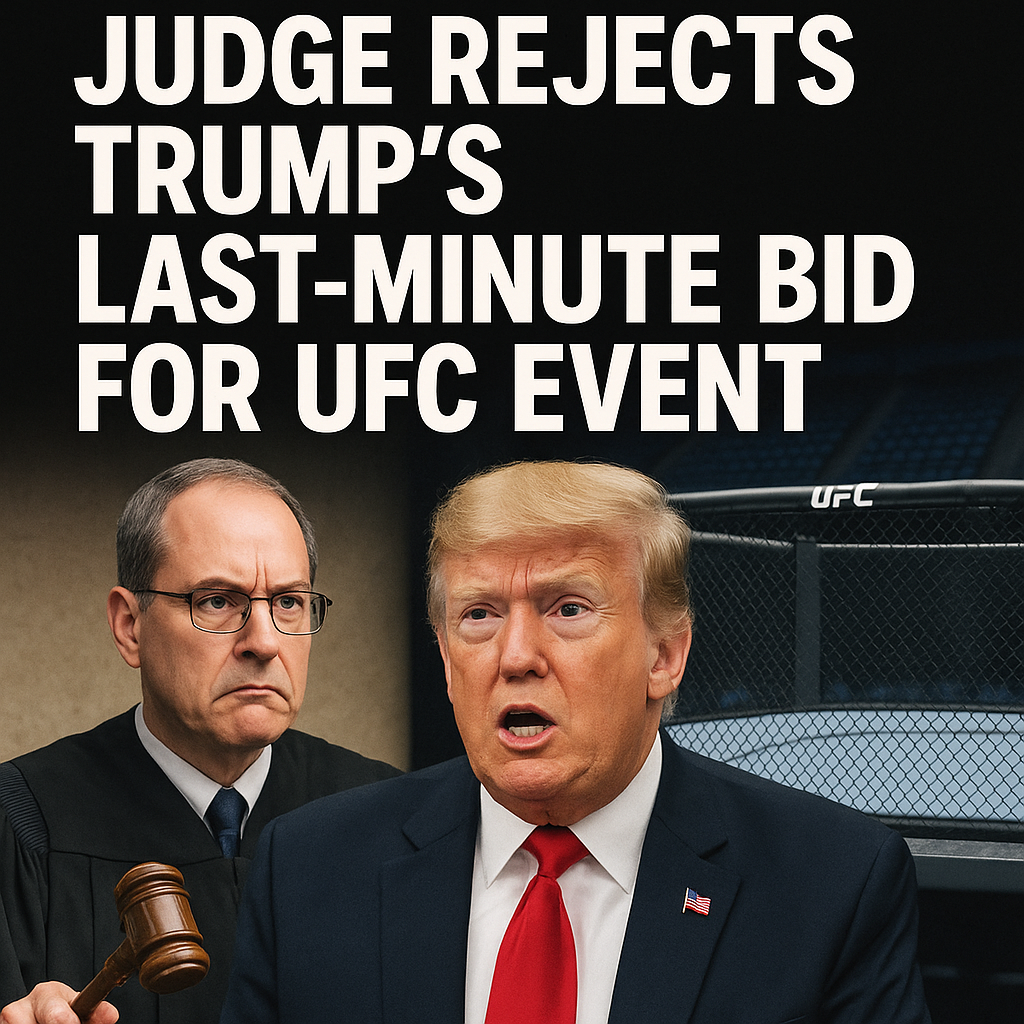 Illustration of Judge Rejects Trump’s Last-Minute Bid for UFC Event